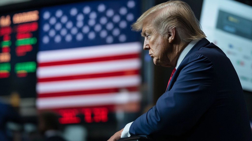 chute de la bourse après les annonces de trump